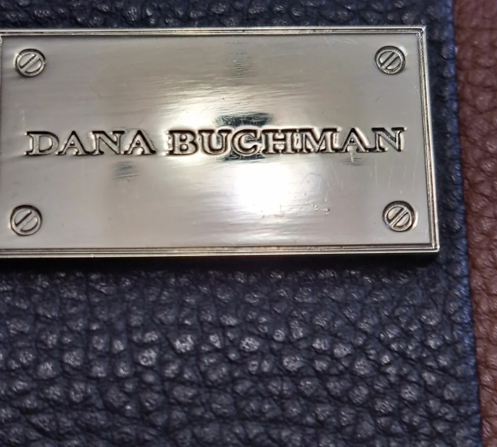 NWT Dana Buchman Two Tone Leather Pebbled Wallet